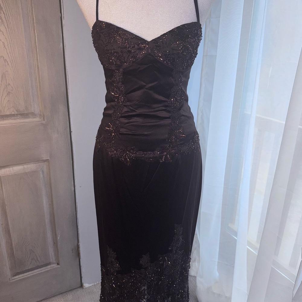 Deep Mahogony Sweetheart Two-Piece Silk Cocktail Dress by Cache